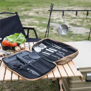 Outdoor Camping Kitchenware
 8-Piece  Storage Kit Cutlery Supplies Tools