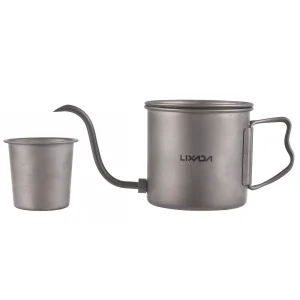 650ml/550ml/400ml Titanium Coffee Pour
 Over Kettle Tea Water Camping Pot Stove Top