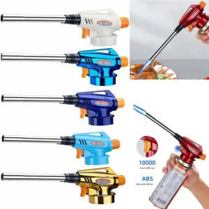 High Temperature Resistance Flamethrower Portable
 Adjustable Fire Burner 20cm Camping Fuel Blow Torch