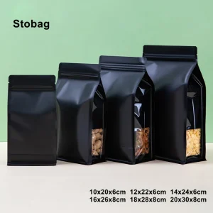 StoBag 50pcs Food Packaging Bags
 Frosted Aluminum Foil Stand Up Self-sealing