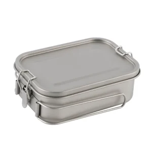 Titanium Camping Bento Box - with Utensils Set (Knife, Fork, Spoon)