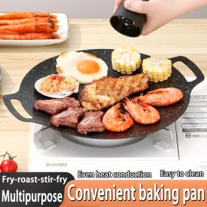 Outdoor grilling pan made of medical stone non-stick frying