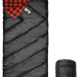 0 Degree Sleeping Bag Adults - Cotton Flannel 4 Season Cold  Winter, XXL Big and Tall Camping